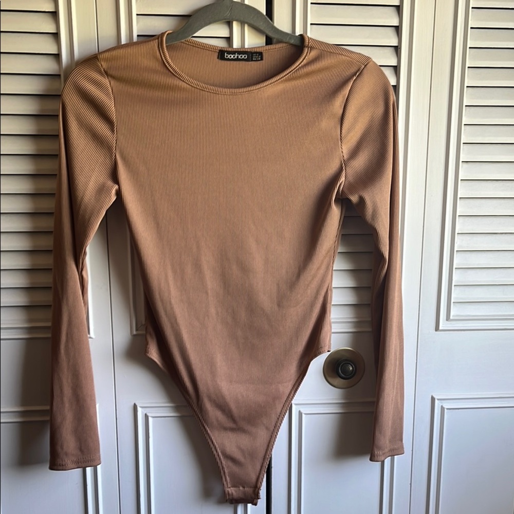 Boohoo Tan Bodysuit